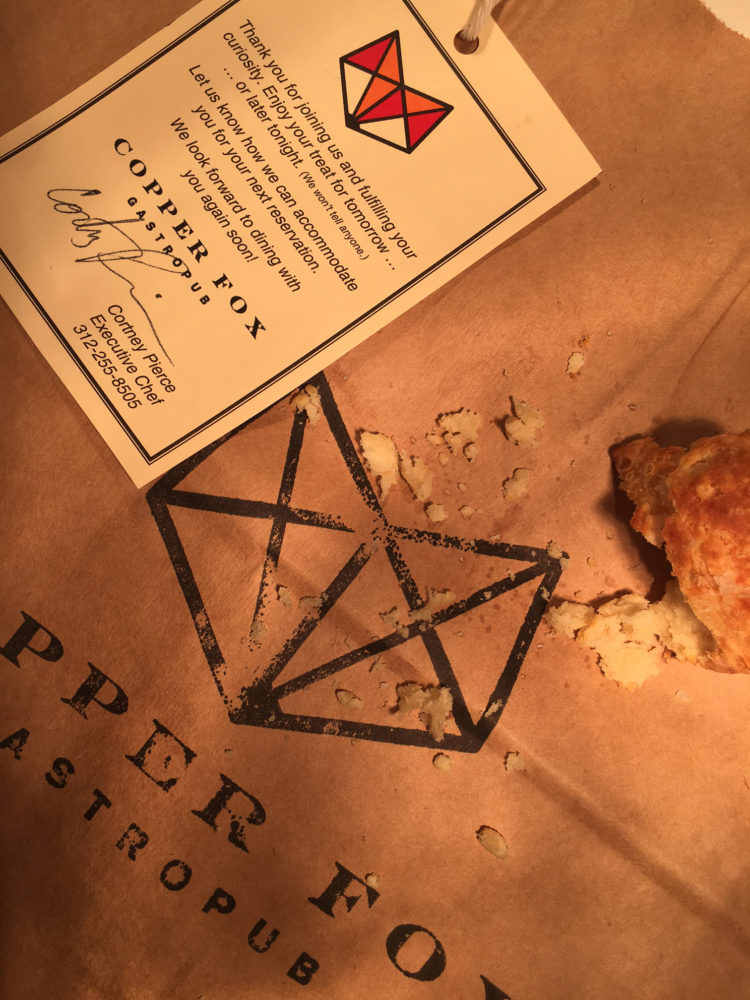 Copper Fox Chicago Members and their party receive 25 off the check