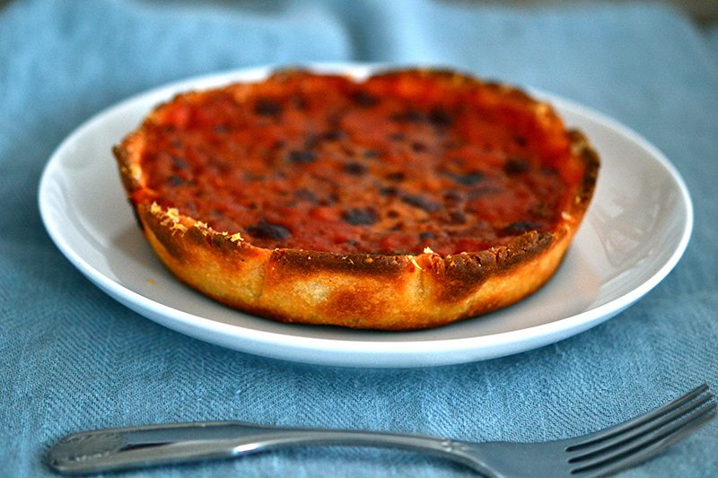 Deep-Dish Pizza from GlutenFreeOnAShoestring.com