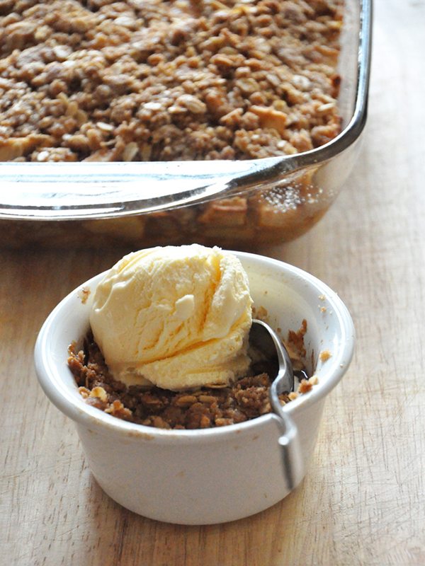 Vegan Apple Crisp with a Homemade Flour Blend