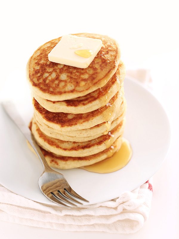 Hearty Gluten-Free Pancakes with a Homemade Blend of Flour