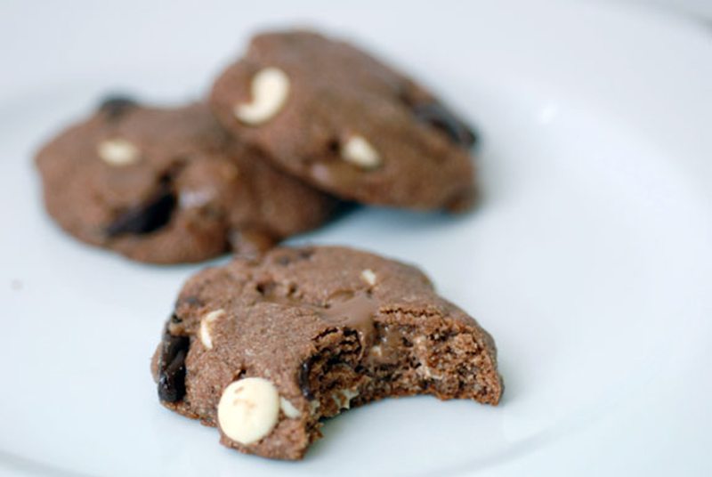 Triple Chocolate Chip Cookies