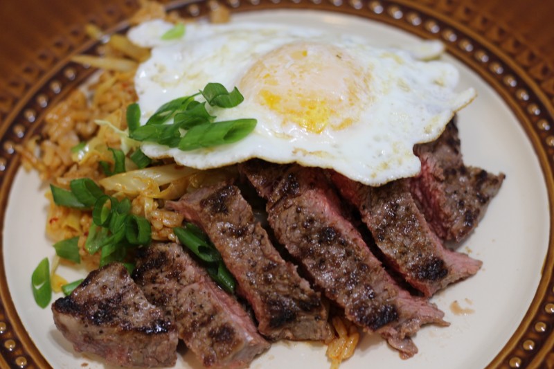 Steak & Eggs with Quick Kimchi Fried Rice from Blue Apron Reviewed
