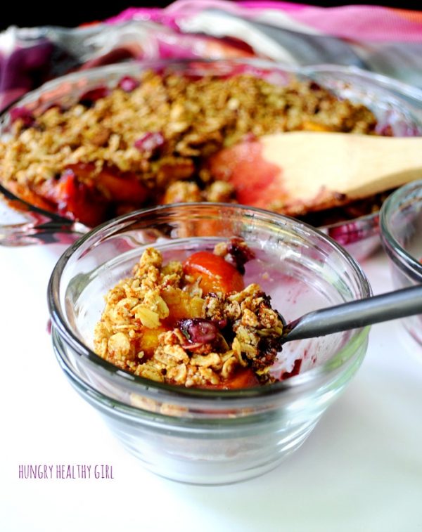 Easy Peach Blueberry Crisp