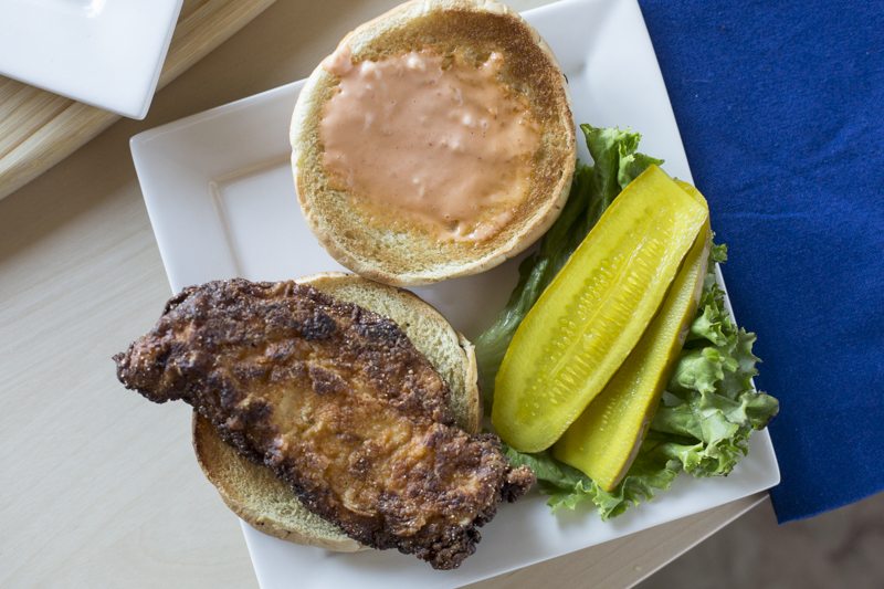 Quick Fried Chicken Sandwich with Spicy Aioli