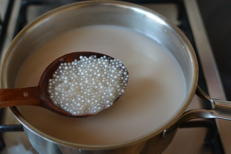 Quick Tapioca Pudding with Cinnamon Glazed Nuts