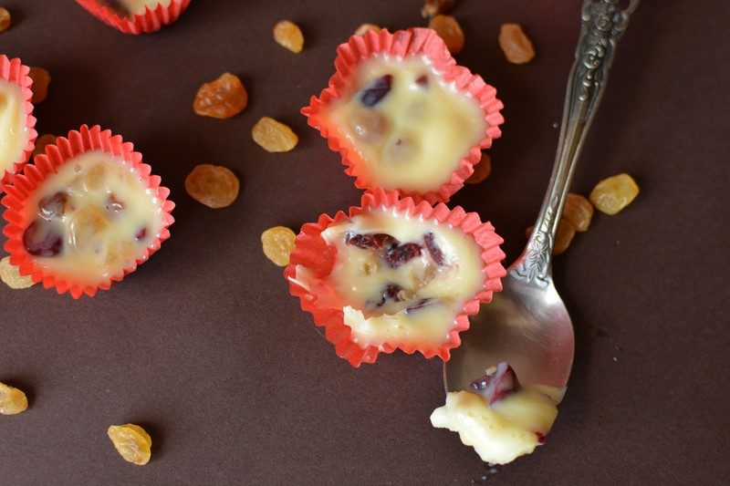 Quick & Easy White Chocolate and Dried Fruits Bites