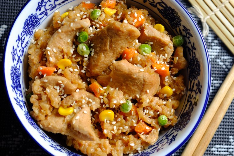 Slow Cooker Pork Teriyaki Rice