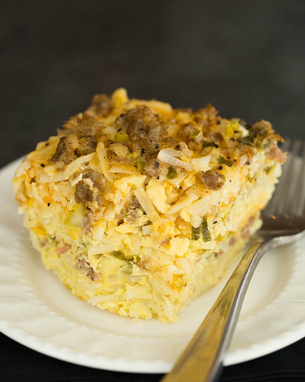 Sausage-Hash-Brown-and-Cheddar-Casserole