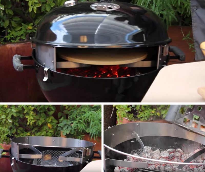 weber grill with pizza stone insert