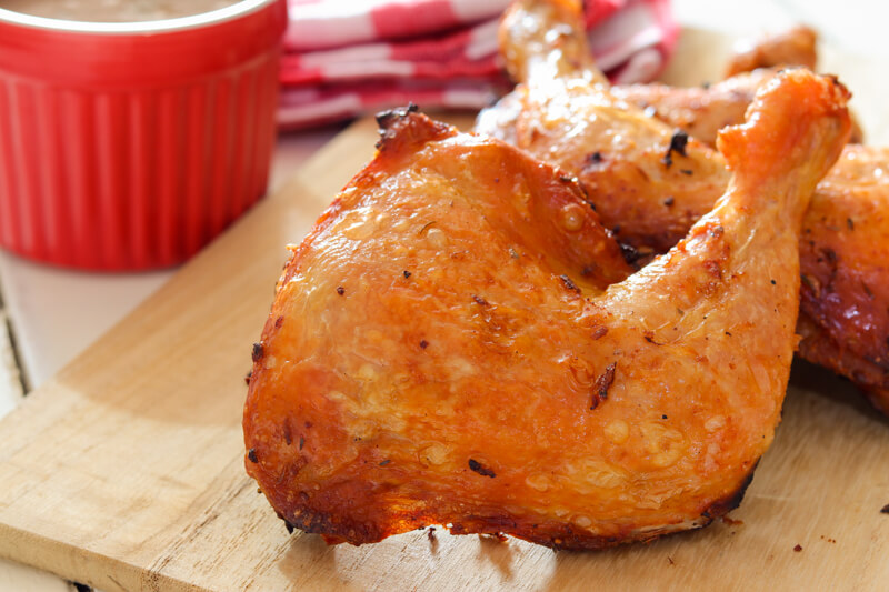 OvenCrisped Lemon and Garlic Chicken Legs