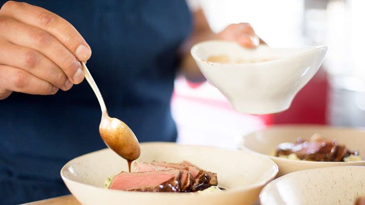 Sous Vide Steak with Red Wine Sauce