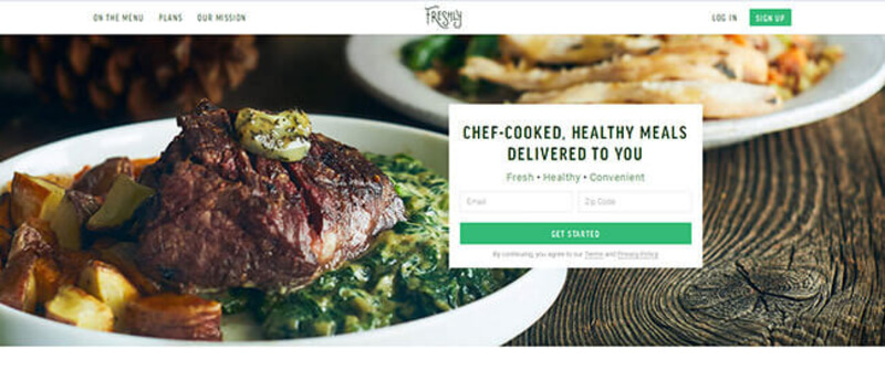 Freshly gluten free meal screenshot with potatoes, steak, and cooked greens on plate