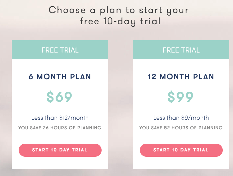 platejoy pricing plan $69 for six months or $99 for 12 months