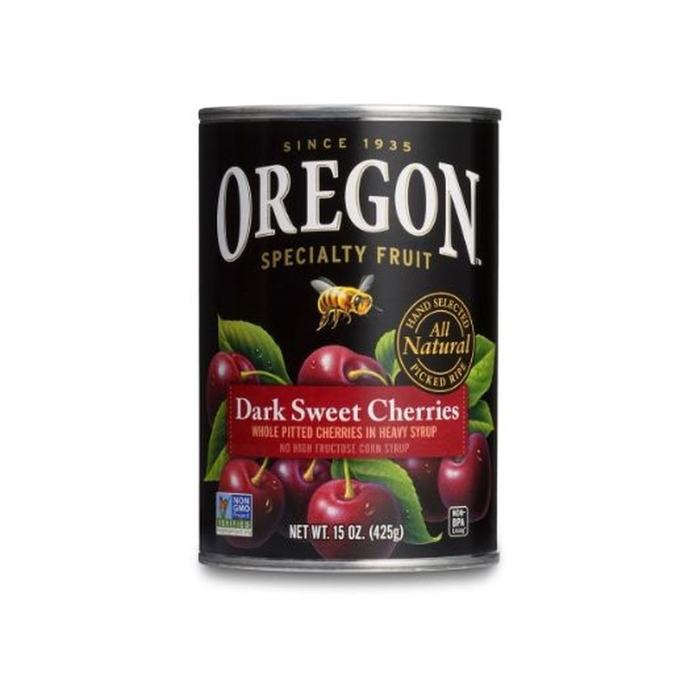Oregon Fruit Pitted Dark Sweet Cherries In Syrup, 15 Ounce -- 8 Per Case