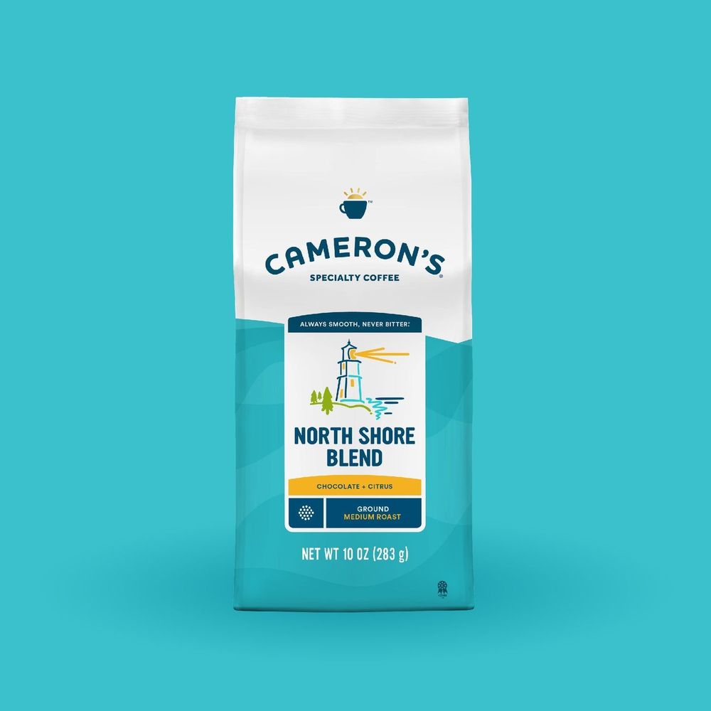 Camerons Coffee North Shore Blend Medium Roast Ground Coffee, 12 Ounce -- 6 Per Case