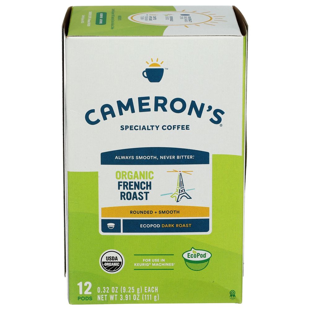 Camerons Coffee Organic French Roast Coffee Ecopods, 3.91 Ounce -- 6 Per Case