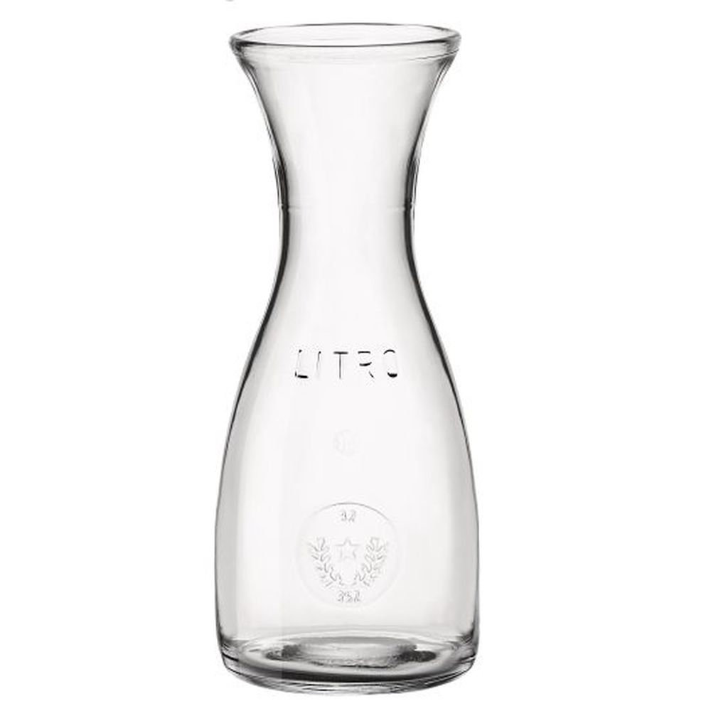Bormioli Rocco Misura 1.25 Quart Glass Carafe, 6 Count