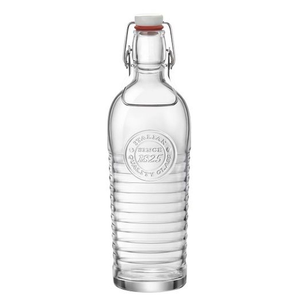 Bormioli Rocco Officina 40 Ounce Glass Swing Top Bottle, 6 Count