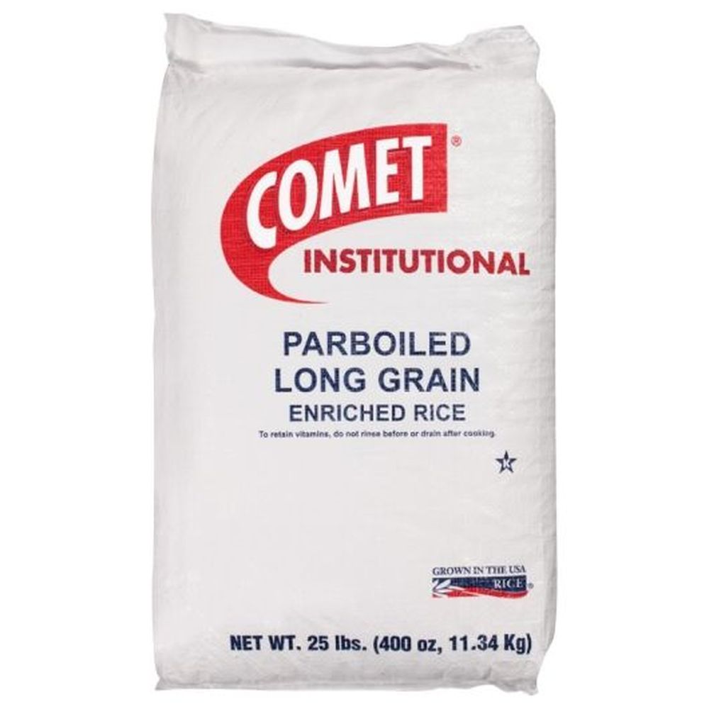 Comet Parboiled Long Grain Enriched Rice, 25 Pound