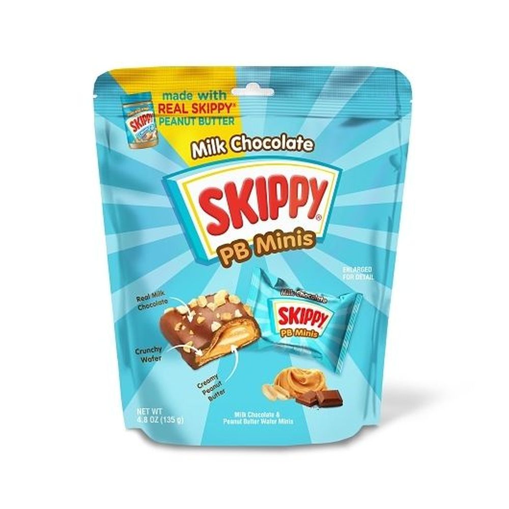 Minis De Oblea De Chocolate Con Leche Y Mantequilla De Maní Skippy, 4.8 Onzas -- 6 Por Caja