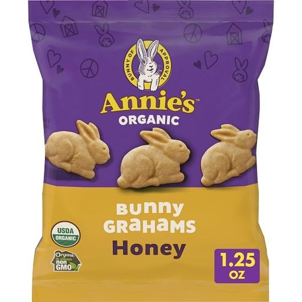 Annie's Organic Honey Bunny Grahams Crackers, 1.25 Ounce -- 100 Per Case