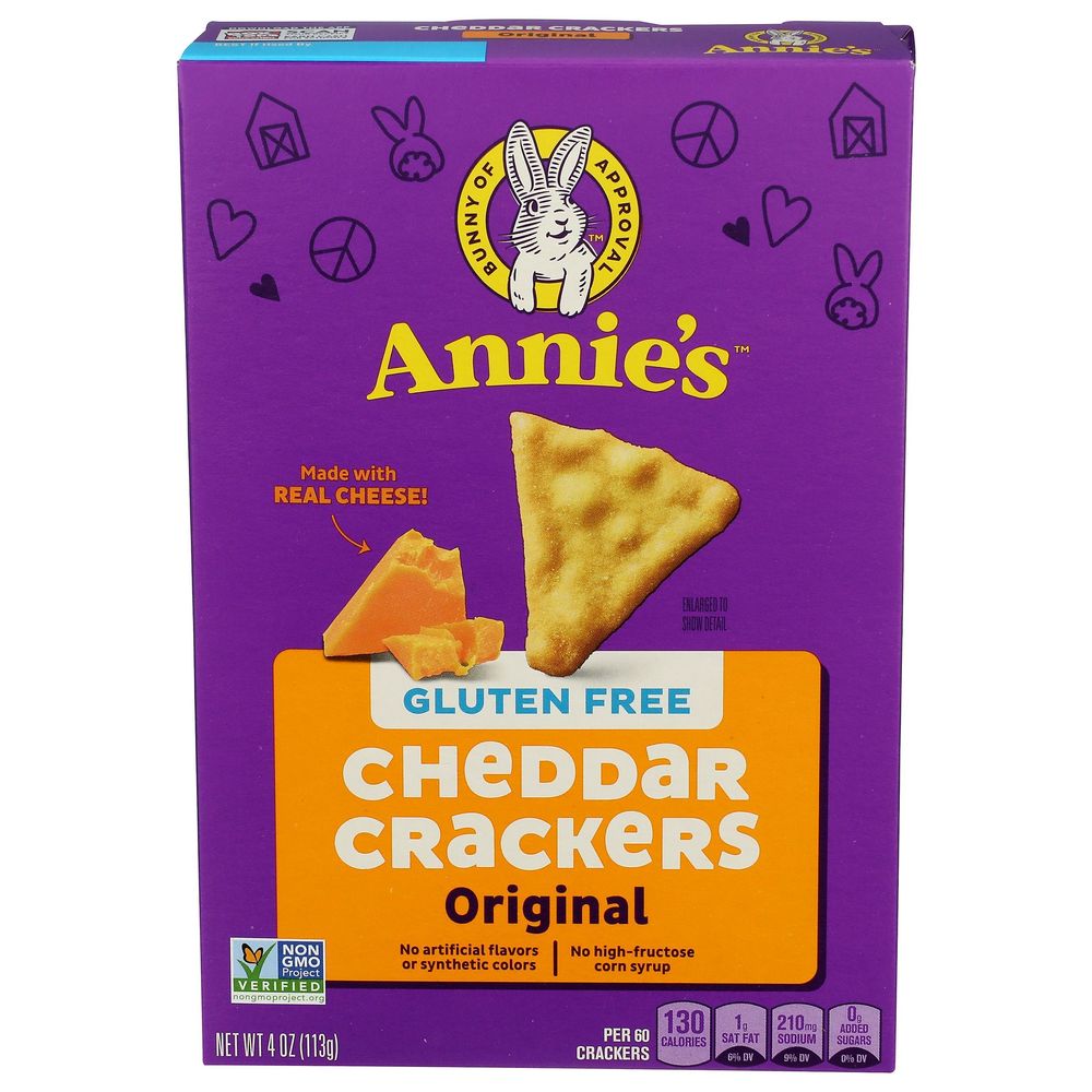Annies Original Cheddar Crackers, 4 Ounce -- 7 Per Case