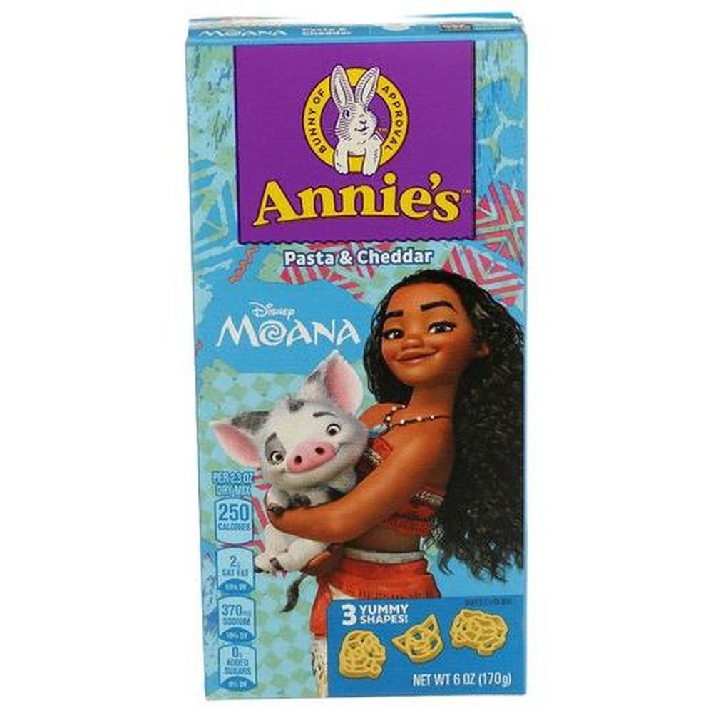 Annies Organic Disney Moana Pasta And Cheddar, 6 Ounce -- 12 Per Case