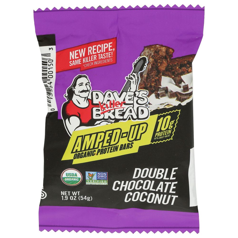 Organic Amped-Up Double Chocolate Coconut Protein Bar