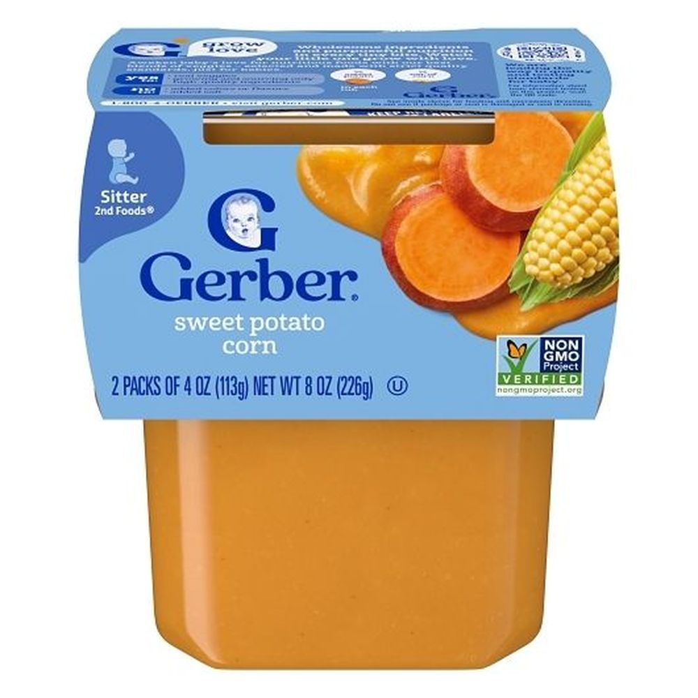 Gerber 2nd Foods Veggie Power Sweet Potato Corn Baby Food For 6 Plus Months Sitter, 8 Ounce -- 8 Per Case