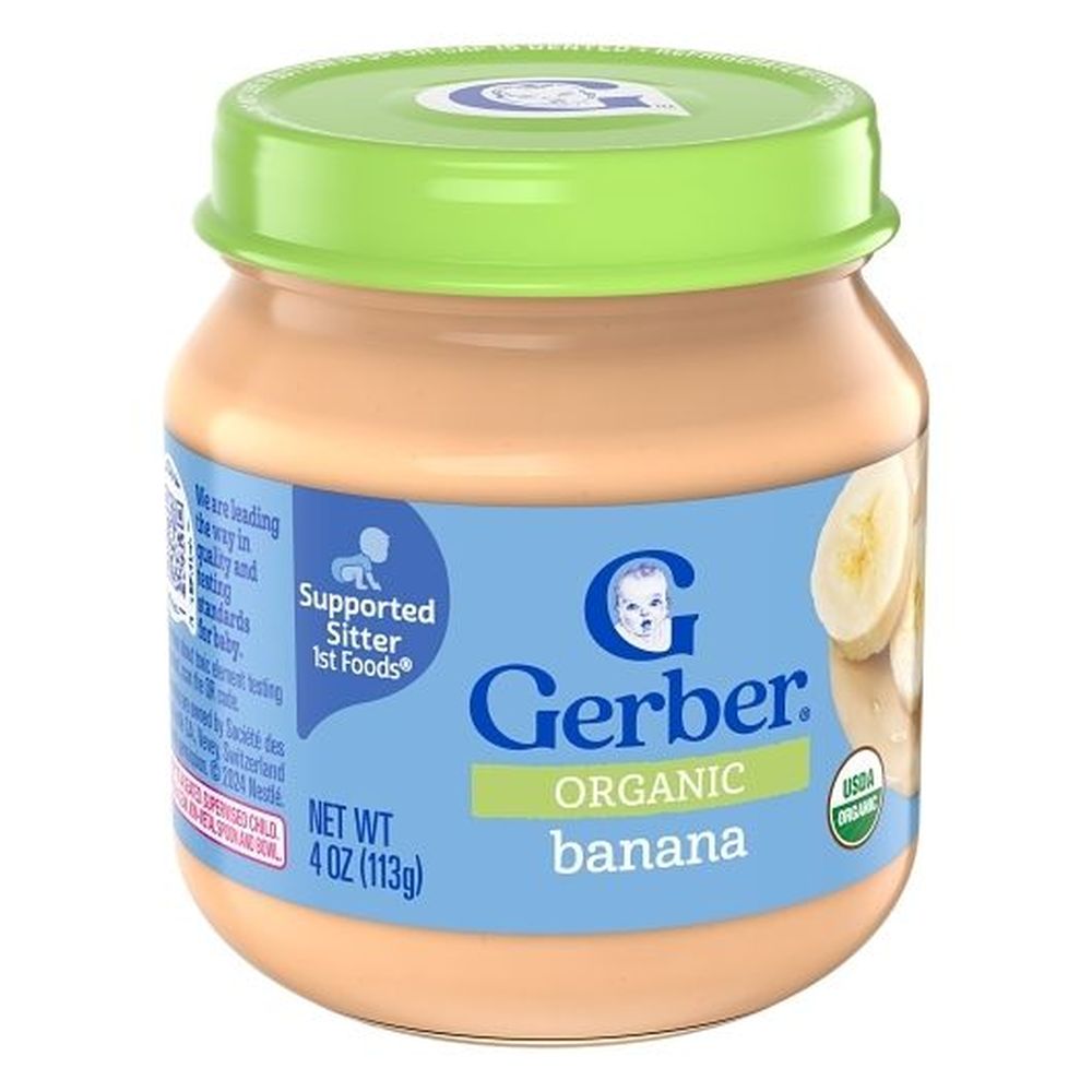 Gerber 1st Foods Organic Banana Baby Food, 4 Ounce -- 10 Per Case