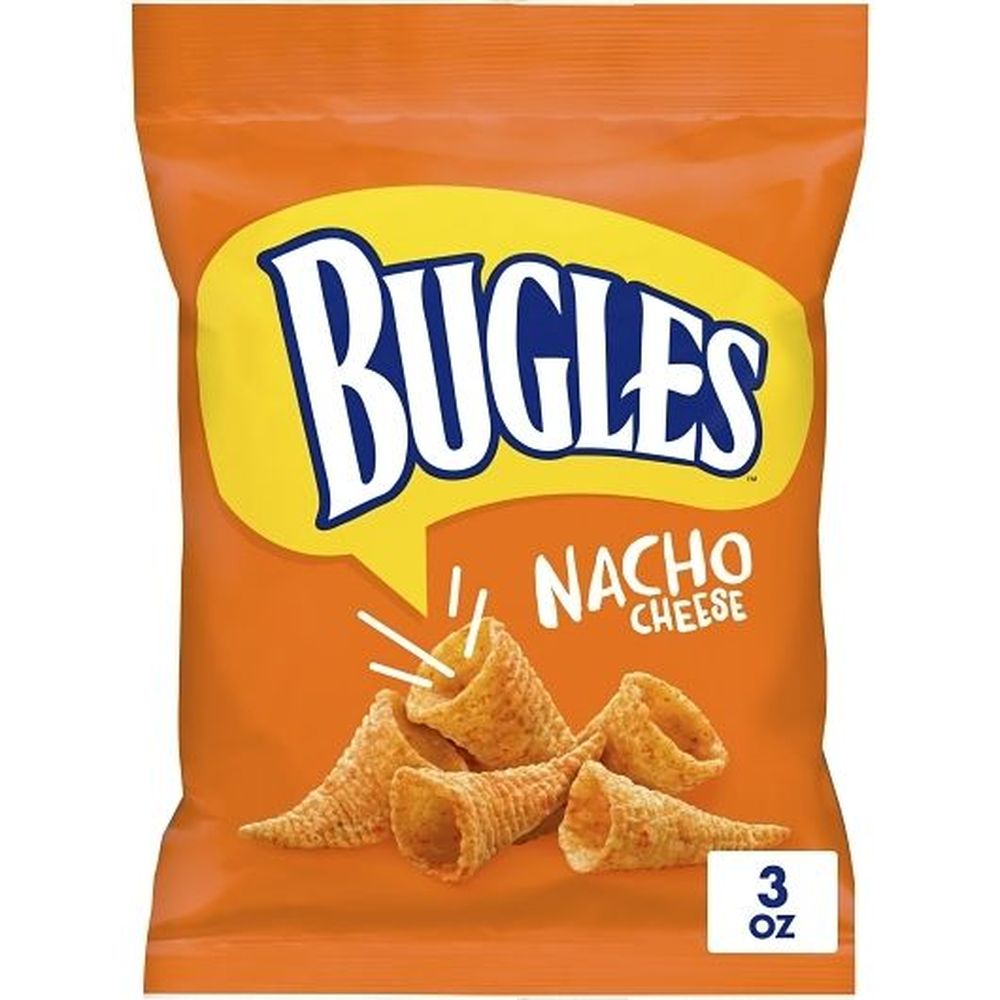 Bugles Nacho Cheese Crispy Corn Snacks, 3 Ounce -- 6 Per Case