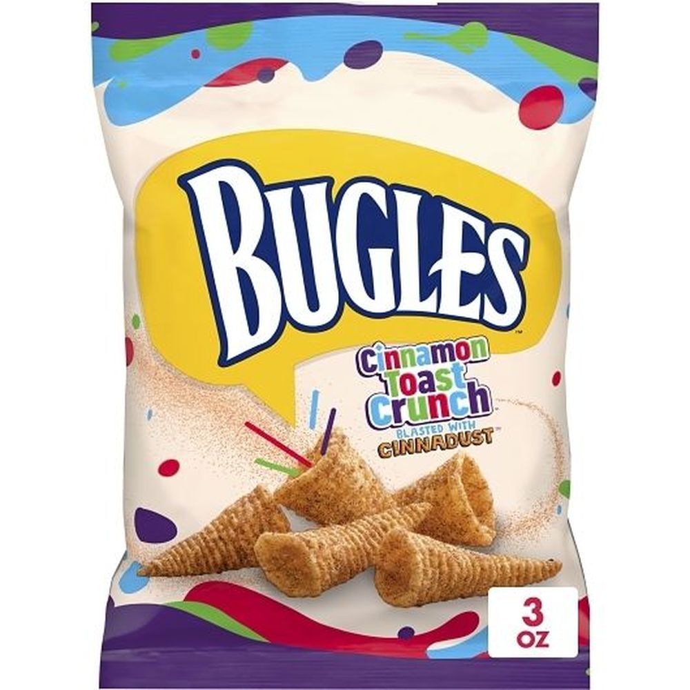 Bugles Cinnamon Toast Crunch Crispy Corn Snacks, 3 Ounce -- 6 Per Case