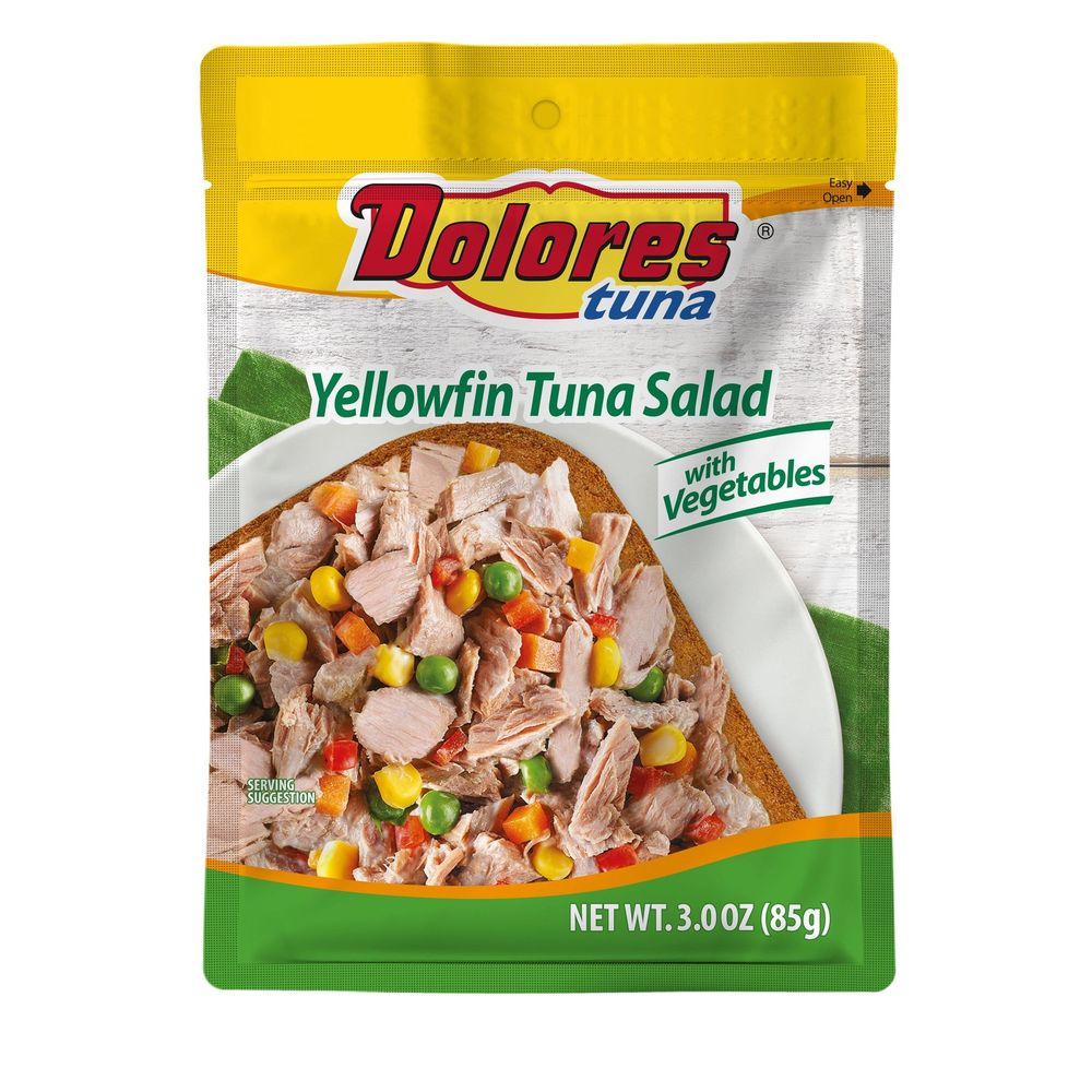 Dolores Yellowfin Tuna Salad With Vegetables, 3 Ounce -- 24 Per Case