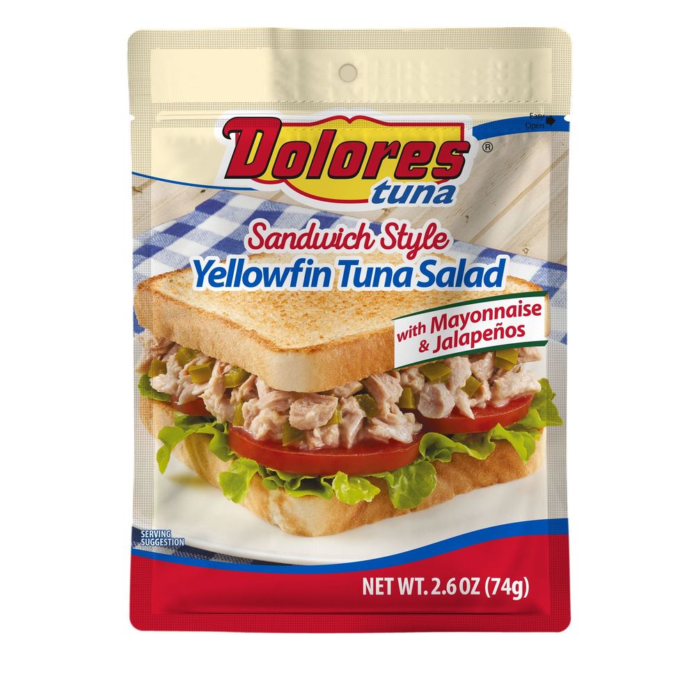 Dolores Sandwich Style Yellowfin Tuna Salad With Mayo And Jalapenos, 2.6 Ounce -- 24 Per Case