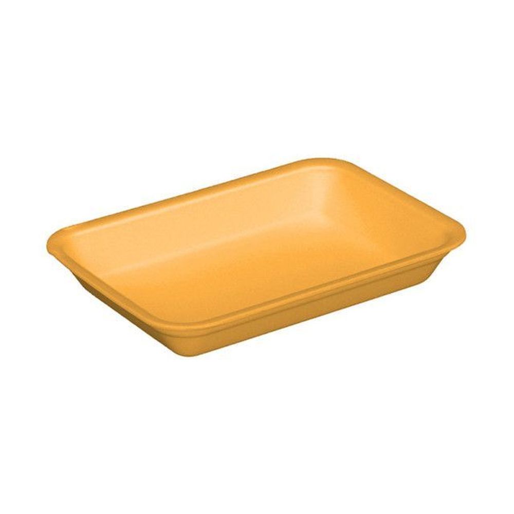 Evergreen Yellow Polystyrene Foam 4D Yellow Supermarket Tray