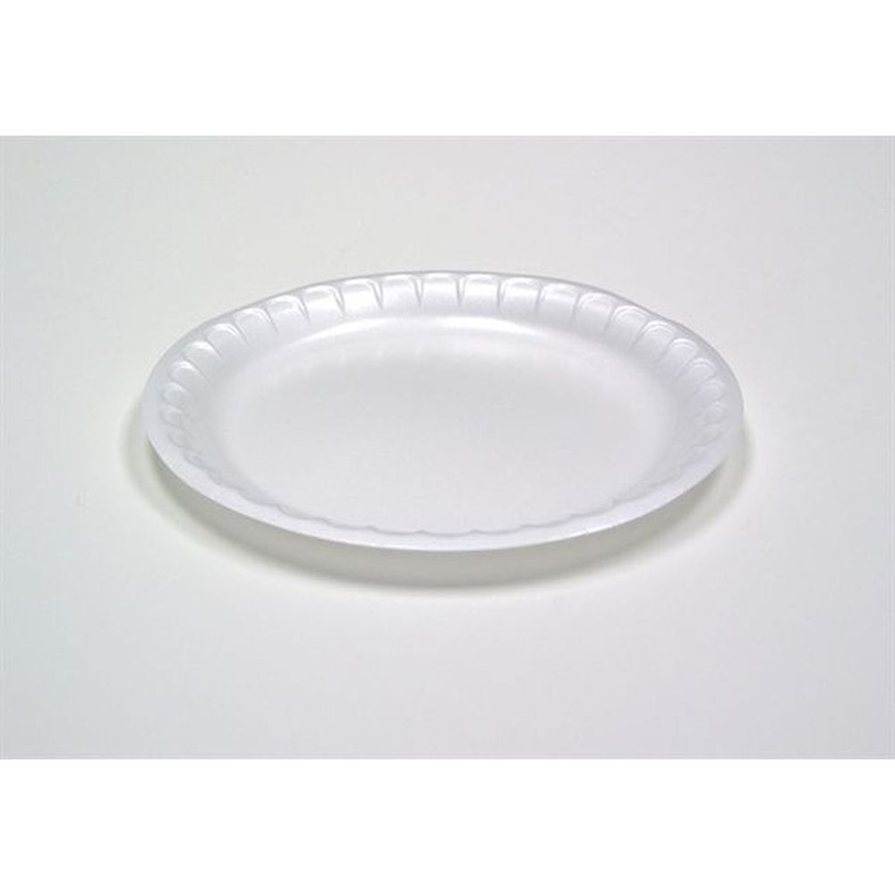 Placesetter White Satin Non-laminated Polystyrene Foam Round Plate, 7 Inch -- 900 Per Case