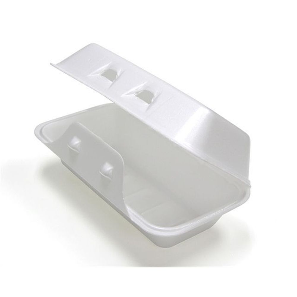 Smartlock Contenedor De Espuma De Poliestireno Blanco Con Tapa Con Bisagra, 9.3 X 6 X 3.3 Pulgadas -- 220 Por Caja