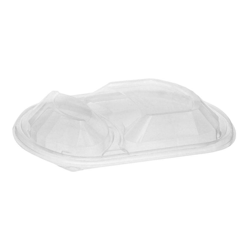 Evergreen ClearView MealMaster Clear OPS Large 2 Compartment Anti-Fog Dome Lid