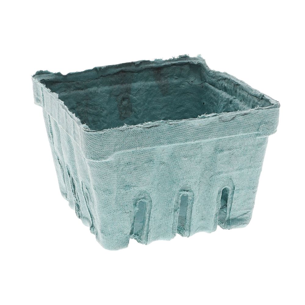 Evergreen Green Molded Fiber Berry Basket