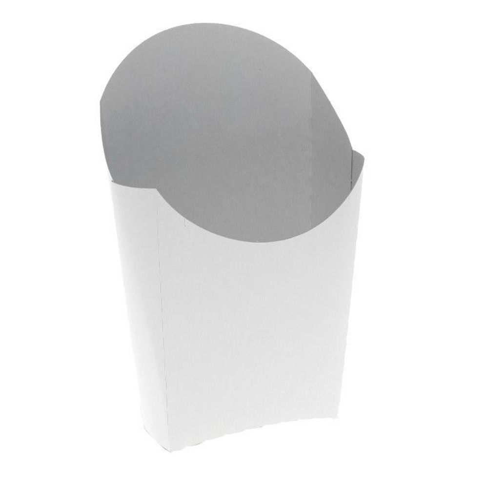 Evergreen White Jumbo Paperboard French Fry Container