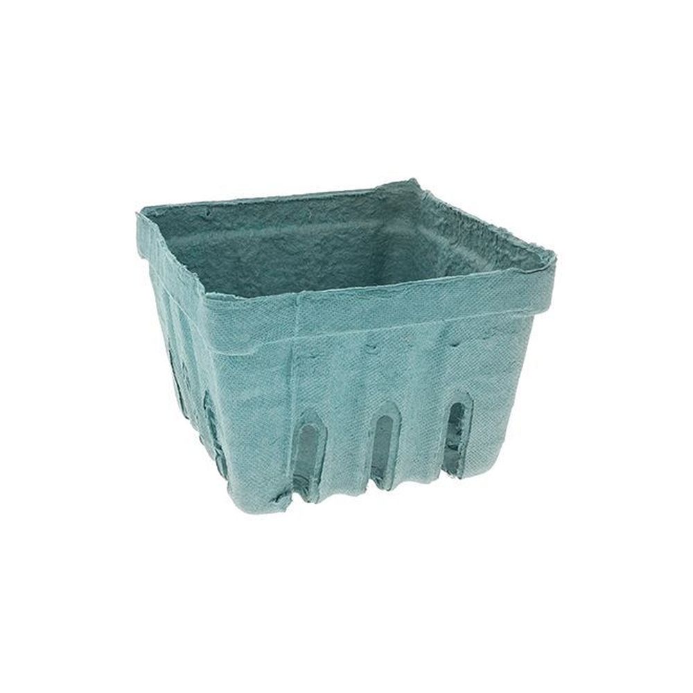 Evergreen Green Molded Fiber Quart Molded Fiber Berry Basket