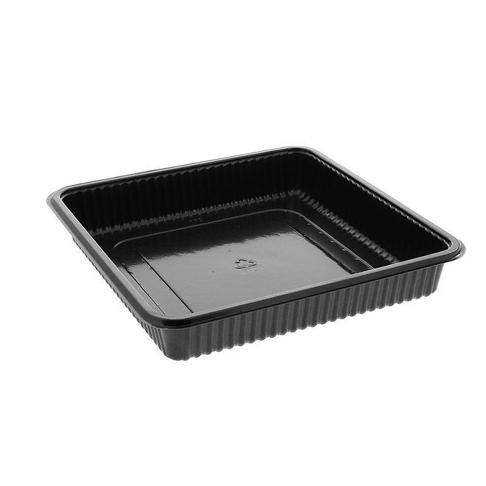 Evergreen CPET Black Square Food Container