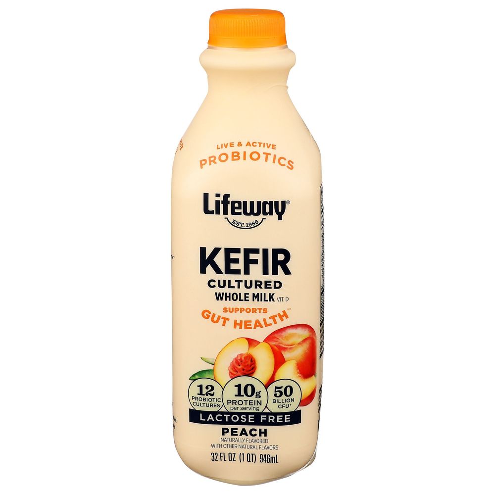 Organic Peach Lactose Free Whole Milk Kefir