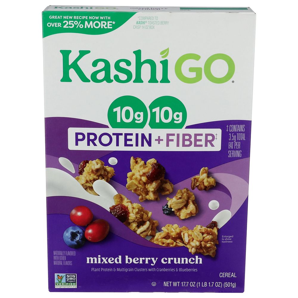 Go Protein Plus Fiber Mixed Berry Crunch Cereal