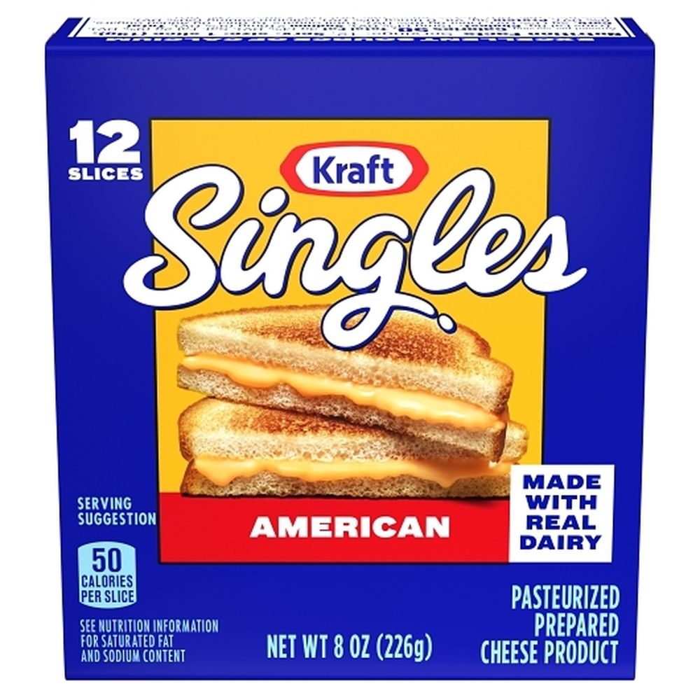 Kraft American Sliced Cheese, 8 Ounce -- 12 Per Case