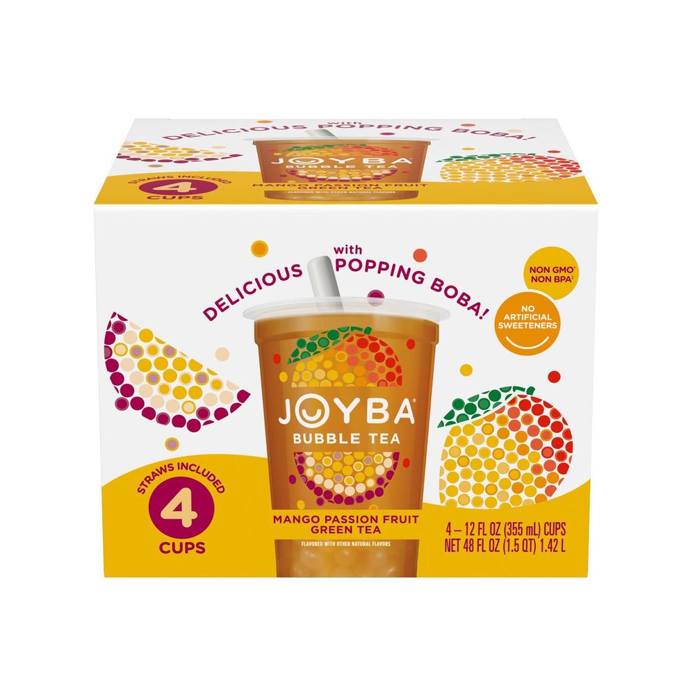 Joyba Mango Passion Fruit Green Bubble Tea, 48 Fluid Ounce -- 4 Per Case