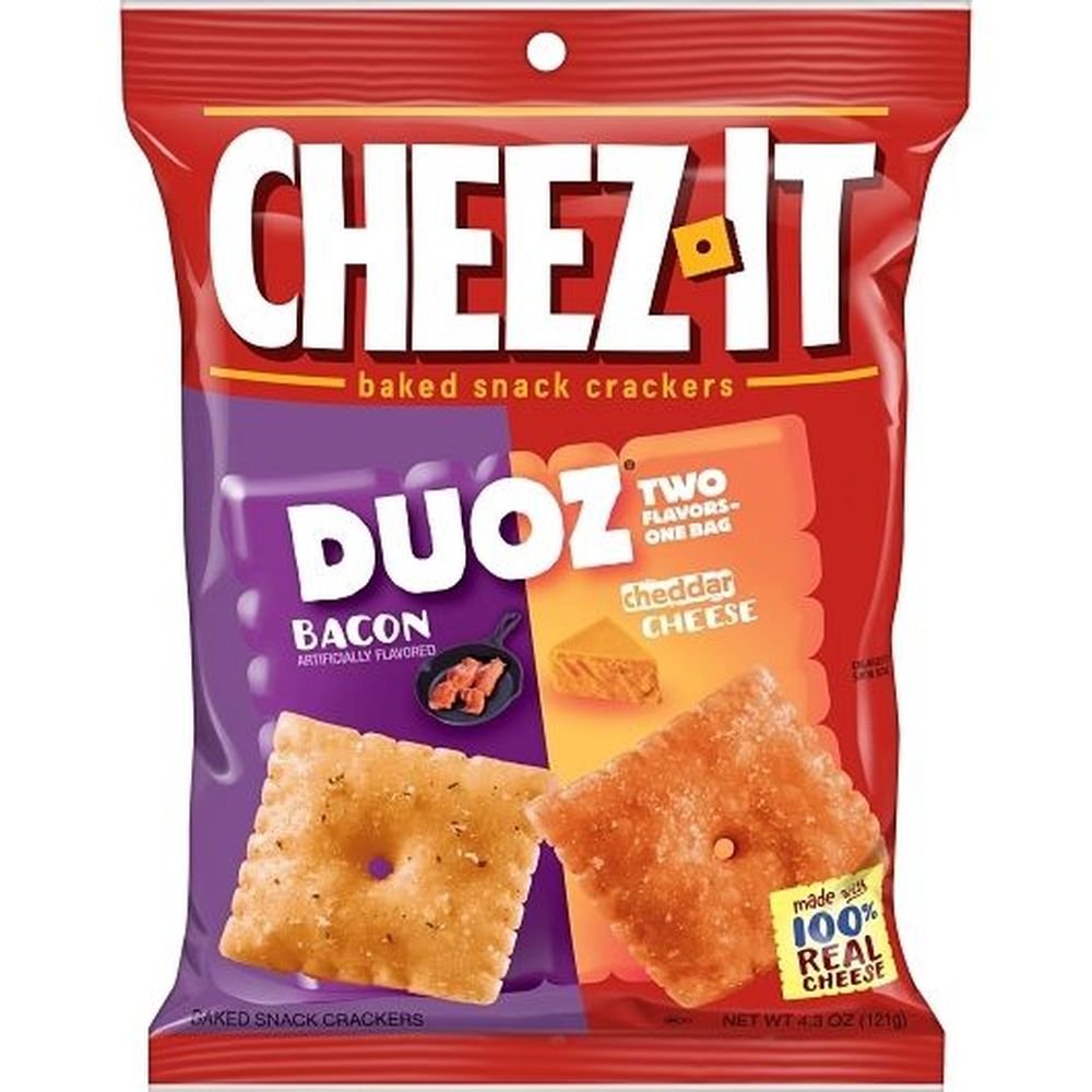 Cheez-it Duoz Bacon And Cheddar Cheese Cracker, 4.3 Ounce -- 6 Per Case