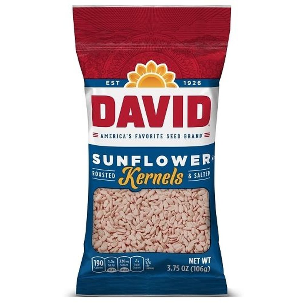 David Roasted And Salted Sunflower Kernels, 3.75 Ounce -- 12 Per Case