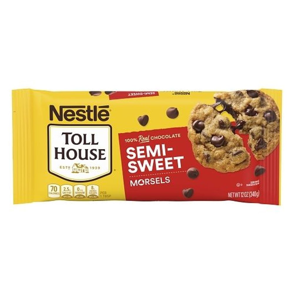 Toll House Semi Sweet Chocolate Morsels, 12 Ounce -- 24 Per Case