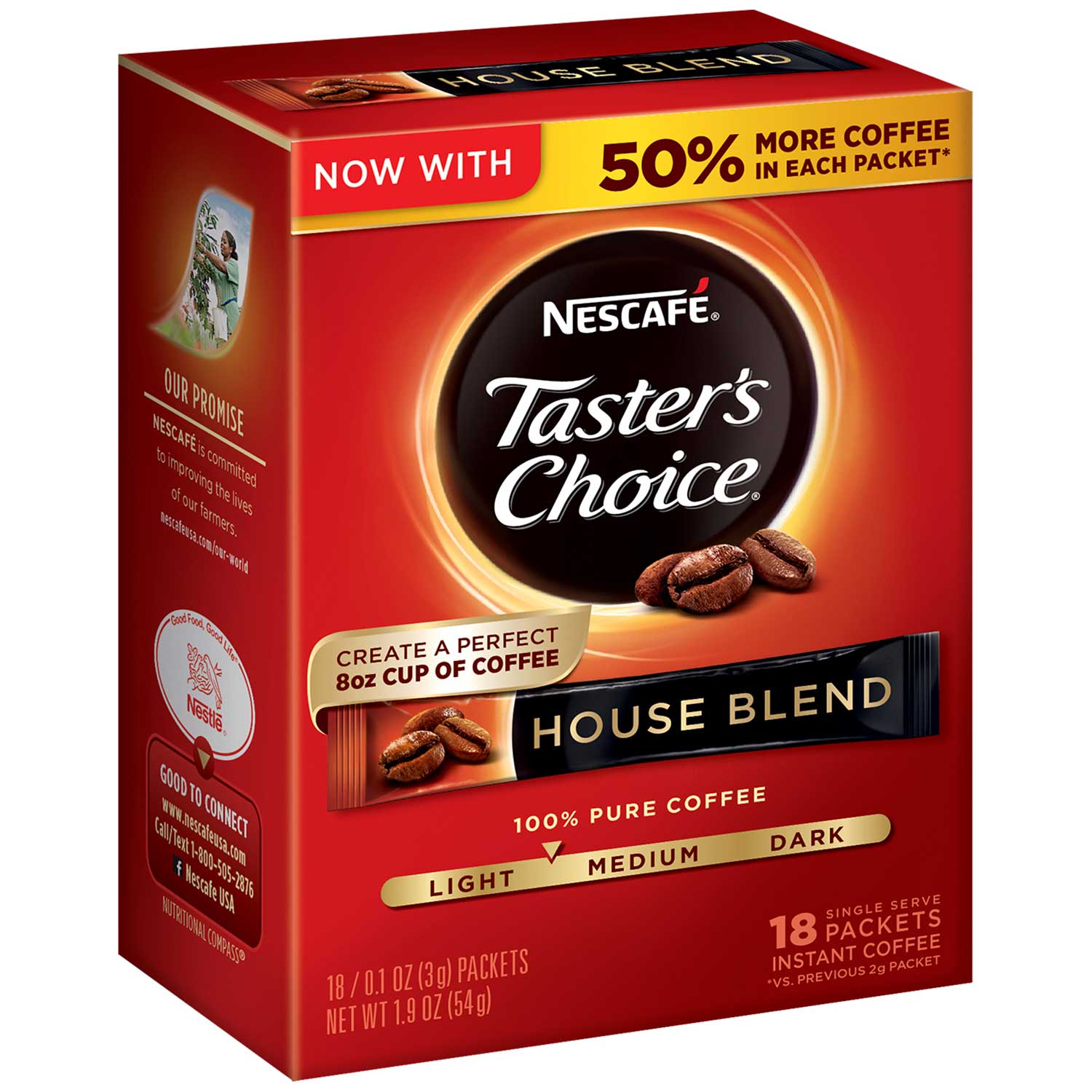 Taster's Choice House Blend Instant Coffee, 1.9 Ounce -- 8 Per Case